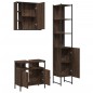 vidaXL Set de muebles de baño 3 pzas madera contrachapada roble marrón vidaXL Set de muebles de baño 3 pzas madera contrachapada roble marrón
