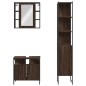 vidaXL Set de muebles de baño 3 pzas madera contrachapada roble marrón vidaXL Set de muebles de baño 3 pzas madera contrachapada roble marrón