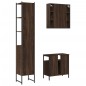 vidaXL Set de muebles de baño 3 pzas madera contrachapada roble marrón vidaXL Set de muebles de baño 3 pzas madera contrachapada roble marrón