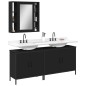 vidaXL Set de muebles de baño 3 piezas madera contrachapada negro vidaXL Set de muebles de baño 3 piezas madera contrachapada negro