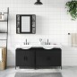 vidaXL Set de muebles de baño 3 piezas madera contrachapada negro vidaXL Set de muebles de baño 3 piezas madera contrachapada negro
