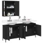 vidaXL Set de muebles de baño 3 piezas madera contrachapada negro vidaXL Set de muebles de baño 3 piezas madera contrachapada negro