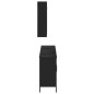 vidaXL Set de muebles de baño 3 piezas madera contrachapada negro vidaXL Set de muebles de baño 3 piezas madera contrachapada negro