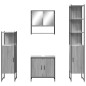 vidaXL Set de muebles de baño 4 pzas madera contrachapada gris sonoma