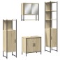 vidaXL Juego de muebles de baño 4 pzas contrachapada roble Sonoma