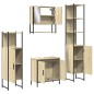 vidaXL Juego de muebles de baño 4 pzas contrachapada roble Sonoma