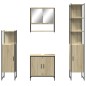 vidaXL Juego de muebles de baño 4 pzas contrachapada roble Sonoma