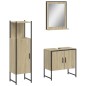 vidaXL Set de muebles de baño 3 pzas madera contrachapada roble sonoma