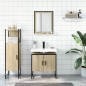 vidaXL Set de muebles de baño 3 pzas madera contrachapada roble sonoma