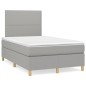 vidaXL Cama box spring con colchón y LED tela gris claro 120x190 cm vidaXL Cama box spring con colchón y LED tela gris claro 120x190 cm