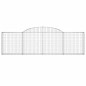 vidaXL Cestas de gaviones 4 uds forma de arco hierro 300x30x80/100 cm vidaXL Cestas de gaviones 4 uds forma de arco hierro 300x30x80/100 cm