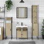 vidaXL Juego de muebles de baño 4 pzas madera ingeniería roble Sonoma