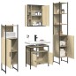 vidaXL Juego de muebles de baño 4 pzas madera ingeniería roble Sonoma