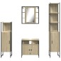 vidaXL Juego de muebles de baño 4 pzas madera ingeniería roble Sonoma