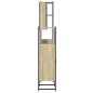 vidaXL Juego de muebles de baño 4 pzas madera ingeniería roble Sonoma