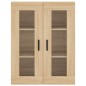 vidaXL Aparador alto madera contrachapada color roble 69,5x34x180 cm