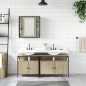 vidaXL Set de muebles de baño 3 pzas madera contrachapada roble sonoma vidaXL Set de muebles de baño 3 pzas madera contrachapada roble sonoma