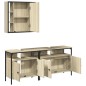 vidaXL Set de muebles de baño 3 pzas madera contrachapada roble sonoma vidaXL Set de muebles de baño 3 pzas madera contrachapada roble sonoma