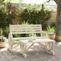 vidaXL Juego de muebles de jardín 2 piezas madera maciza de abeto