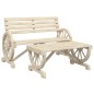 vidaXL Juego de muebles de jardín 2 piezas madera maciza de abeto