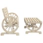 vidaXL Juego de muebles de jardín 2 piezas madera maciza de abeto