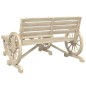 vidaXL Juego de muebles de jardín 2 piezas madera maciza de abeto