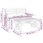 vidaXL Juego de muebles de jardín 2 piezas madera maciza de abeto