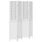 vidaXL Biombo separador de 4 paneles madera maciza Paulownia blanco vidaXL Biombo separador de 4 paneles madera maciza Paulownia blanco
