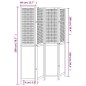 vidaXL Biombo separador de 4 paneles madera maciza Paulownia blanco vidaXL Biombo separador de 4 paneles madera maciza Paulownia blanco