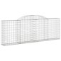 vidaXL Cestas de gaviones 5 uds forma de arco hierro 300x30x100/120 cm vidaXL Cestas de gaviones 5 uds forma de arco hierro 300x30x100/120 cm