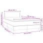 vidaXL Cama box spring con colchón LED cuero sintético negro 120x190cm vidaXL Cama box spring con colchón LED cuero sintético negro 120x190cm