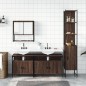 vidaXL Set de muebles baño 4 pzas madera contrachapada roble marrón vidaXL Set de muebles baño 4 pzas madera contrachapada roble marrón