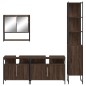 vidaXL Set de muebles baño 4 pzas madera contrachapada roble marrón vidaXL Set de muebles baño 4 pzas madera contrachapada roble marrón