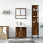 vidaXL Set de muebles baño 3 pzas madera contrachapada roble ahumado vidaXL Set de muebles baño 3 pzas madera contrachapada roble ahumado