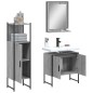 vidaXL Set de muebles de baño 3 pzas madera contrachapada gris sonoma