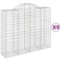 vidaXL Cestas de gaviones 9 uds forma de arco hierro 200x50x160/180 cm vidaXL Cestas de gaviones 9 uds forma de arco hierro 200x50x160/180 cm