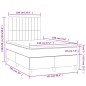 vidaXL Cama box spring colchón y LED terciopelo gris claro 120x190 cm vidaXL Cama box spring colchón y LED terciopelo gris claro 120x190 cm