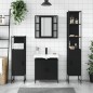 vidaXL Juego de muebles de baño 4 piezas madera de ingeniería negro vidaXL Juego de muebles de baño 4 piezas madera de ingeniería negro