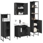 vidaXL Juego de muebles de baño 4 piezas madera de ingeniería negro vidaXL Juego de muebles de baño 4 piezas madera de ingeniería negro