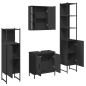 vidaXL Juego de muebles de baño 4 piezas madera de ingeniería negro vidaXL Juego de muebles de baño 4 piezas madera de ingeniería negro