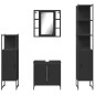 vidaXL Juego de muebles de baño 4 piezas madera de ingeniería negro vidaXL Juego de muebles de baño 4 piezas madera de ingeniería negro