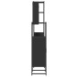 vidaXL Juego de muebles de baño 4 piezas madera de ingeniería negro vidaXL Juego de muebles de baño 4 piezas madera de ingeniería negro