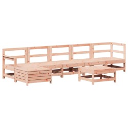 vidaXL Juego de muebles de jardín 7 pzas madera maciza abeto Douglas