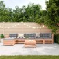 vidaXL Juego de muebles de jardín 7 pzas madera maciza abeto Douglas vidaXL Juego de muebles de jardín 7 pzas madera maciza abeto Douglas