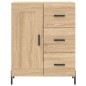 vidaXL Aparador alto madera contrachapada color roble 69,5x34x180 cm