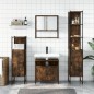 vidaXL Set de muebles baño 4 pzas madera contrachapada roble ahumado vidaXL Set de muebles baño 4 pzas madera contrachapada roble ahumado