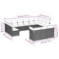 vidaXL Set de sofás de jardín y cojines 13 pzas ratán sintético negro vidaXL Set de sofás de jardín y cojines 13 pzas ratán sintético negro