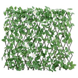 vidaXL Enrejado valla expansible de hiedra artificial verde 186x30 cm