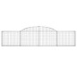 vidaXL Cestas de gaviones 13 uds forma de arco hierro 300x30x60/80 cm vidaXL Cestas de gaviones 13 uds forma de arco hierro 300x30x60/80 cm