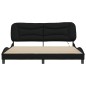vidaXL Estructura de cama con luz LED tela negro 180x200 cm vidaXL Estructura de cama con luz LED tela negro 180x200 cm
